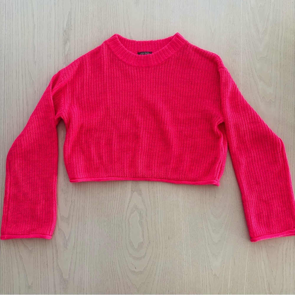 Wild Fable Pink Cropped Knit Sweater Size XS